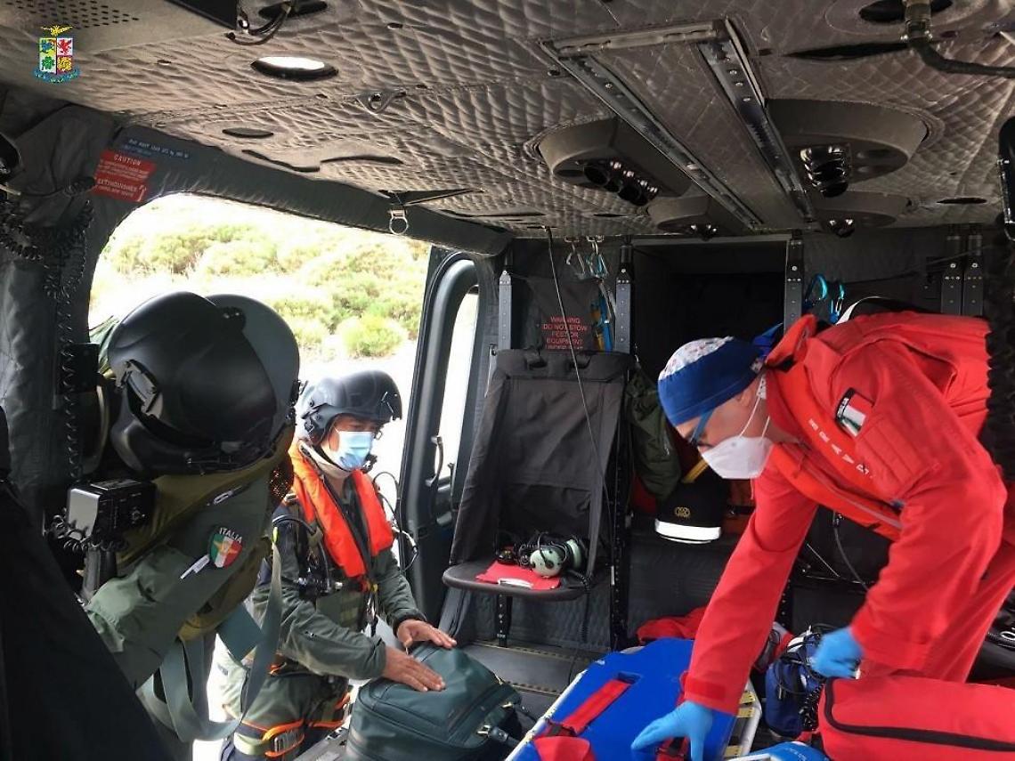 Uomo in pericolo di vita soccorso dal Centro Combat Search and Rescue