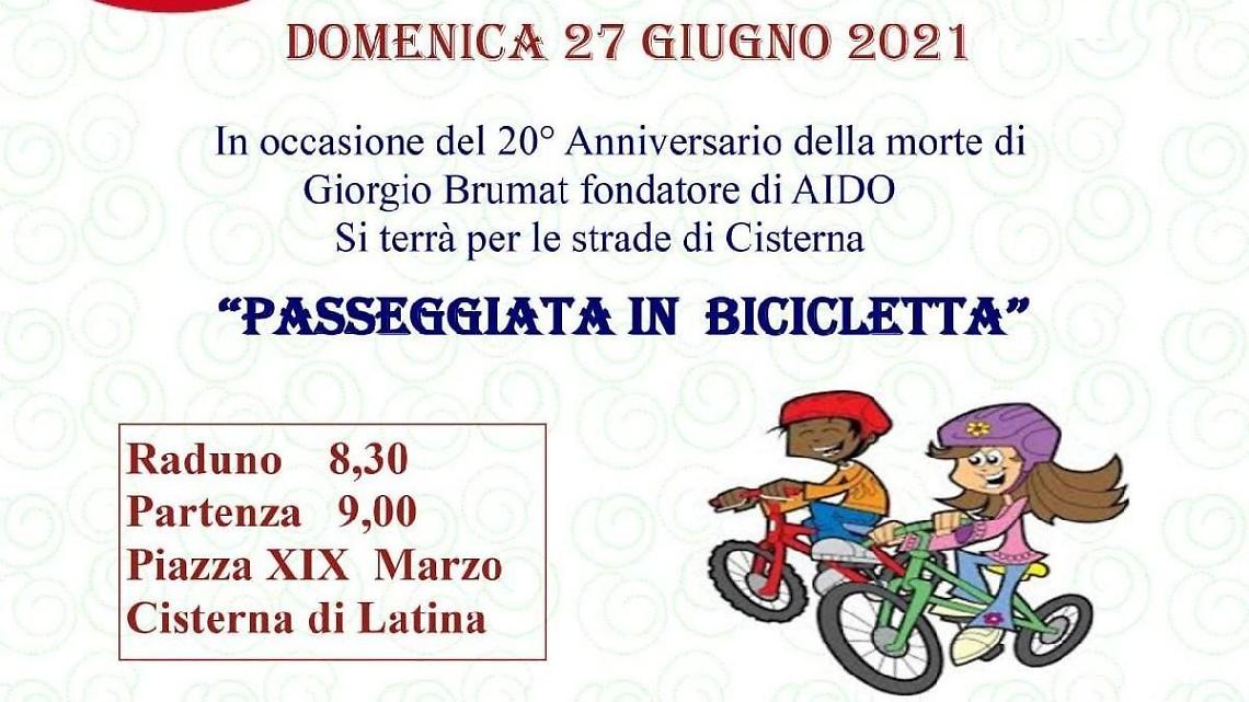 Domenica in bici con l'Aido per i 20 anni dalla scomparsa di Giorgio Brumat