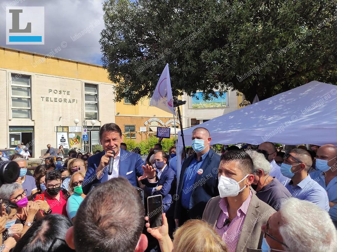 Elezioni, Giuseppe Conte a Pontinia per il candidato Pasqualino Pisano