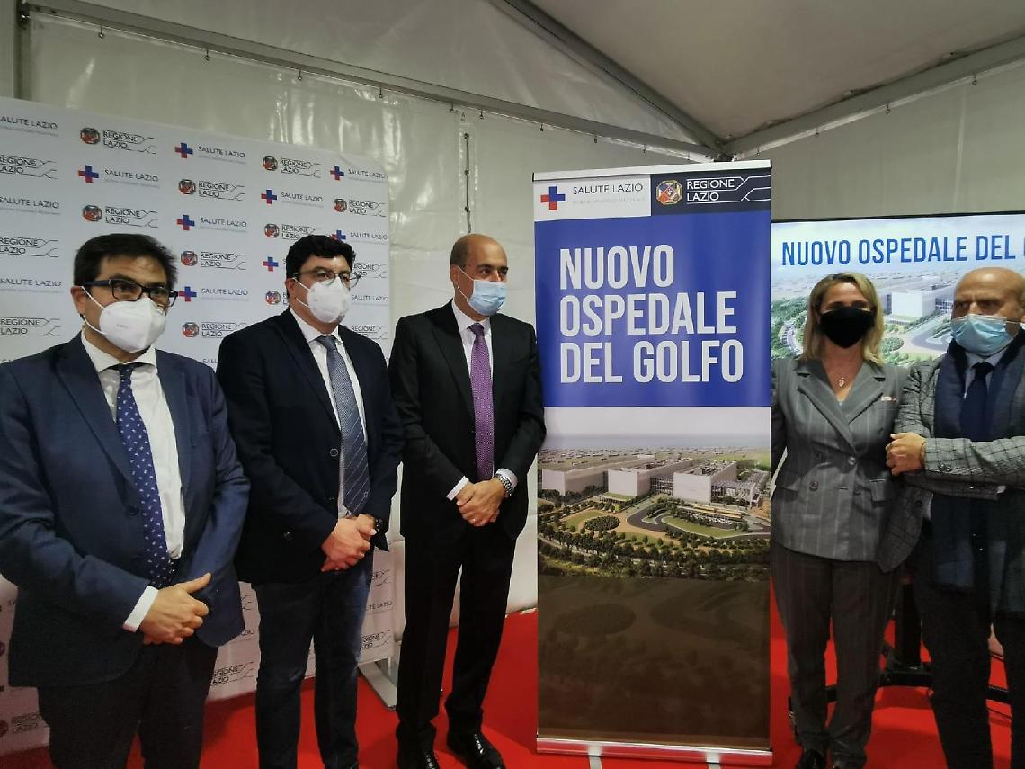 Nuovo ospedale del Golfo, la presentazione con Zingaretti e D'Amato