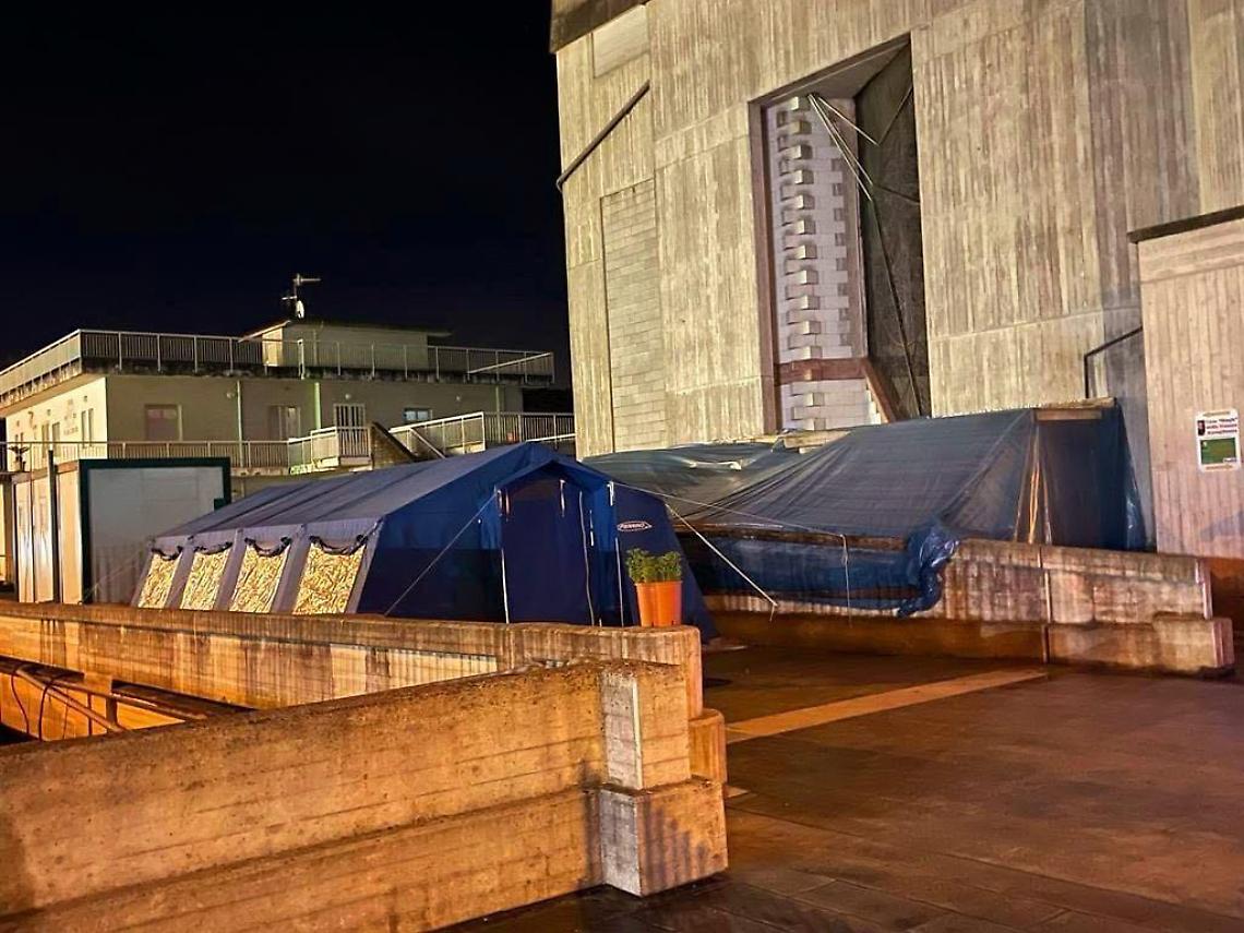 Allestita la tenda per i senzatetto al Villaggio Don Bosco di Formia
