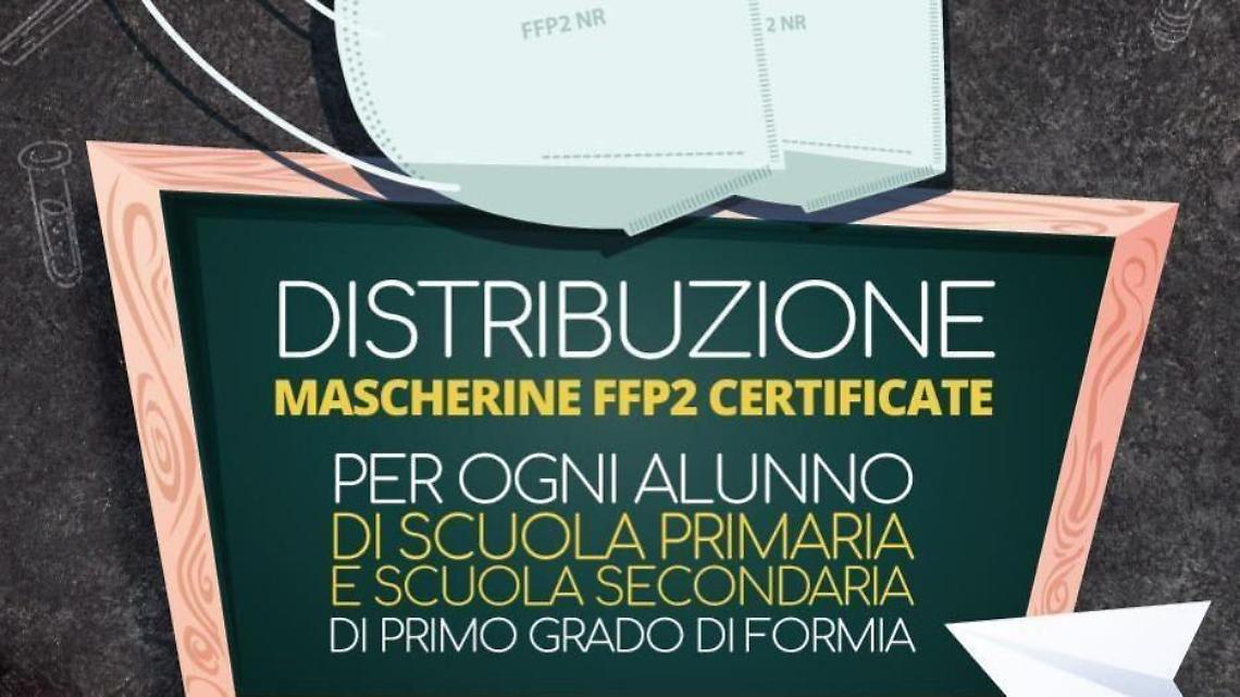 Formia, al via la distribuzione gratuita delle mascherine Ffp2 nelle scuole
