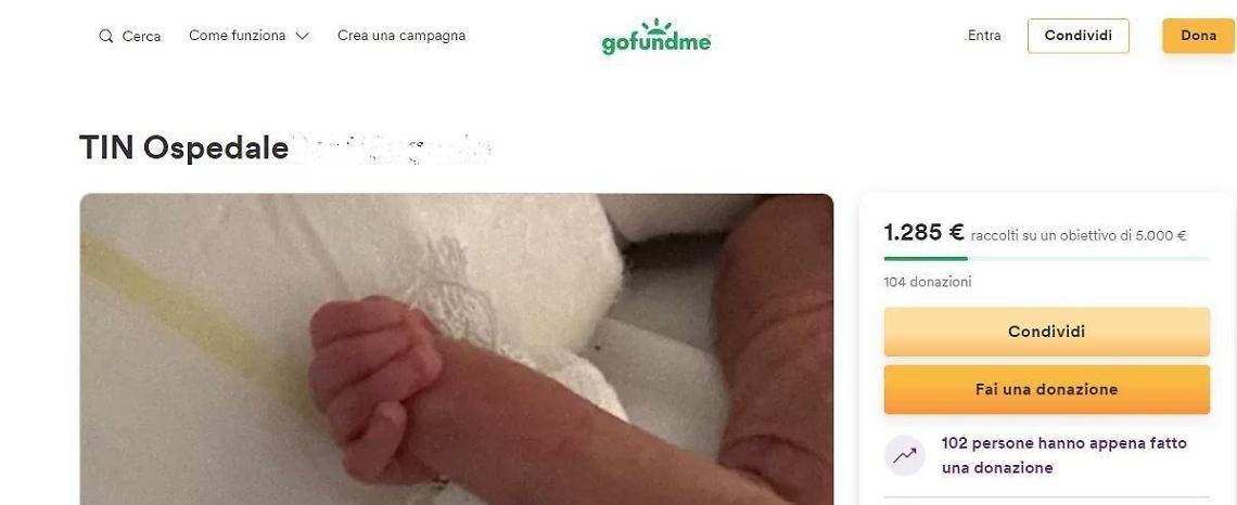 Bimbo di Aprilia in terapia intensiva neonatale, la mamma lancia il crowdfunding