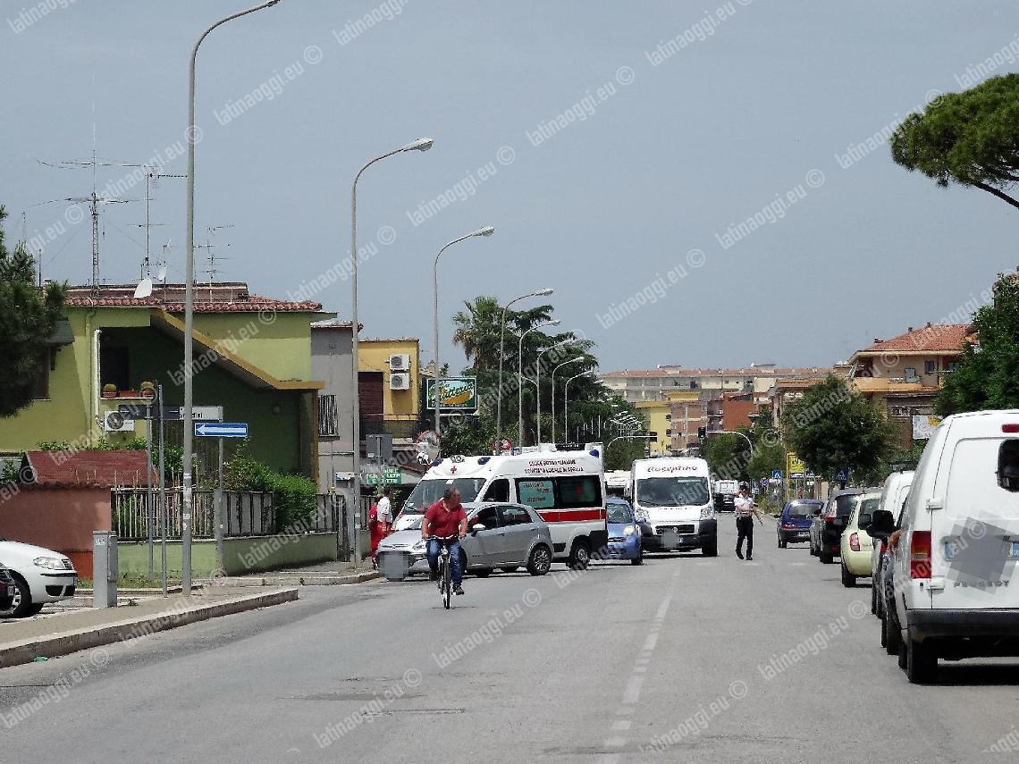 Un vecchio incidente in via Toscanini (foto d'archivio)