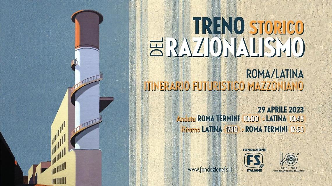 Fondazione Fs, da Roma Termini a Latina con il treno storico del razionalismo