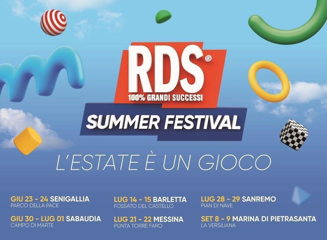 RDS Summer Festival, a Sabaudia una sfilata di star
