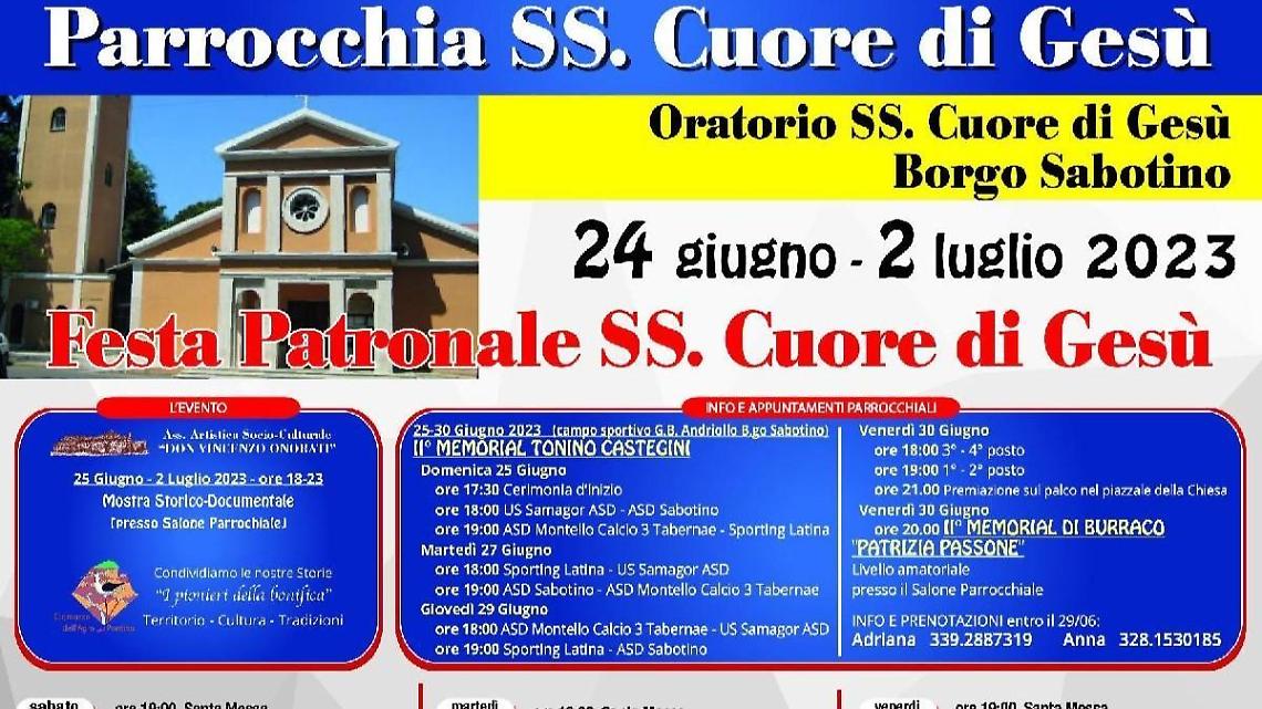 Festa Patronale a Borgo Sabotino, tutto pronto per gli eventi