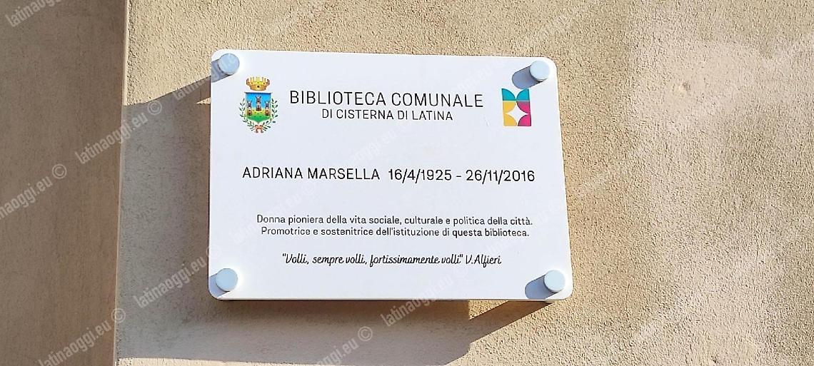 Inaugurata la biblioteca comunale "Adriana Marsella"