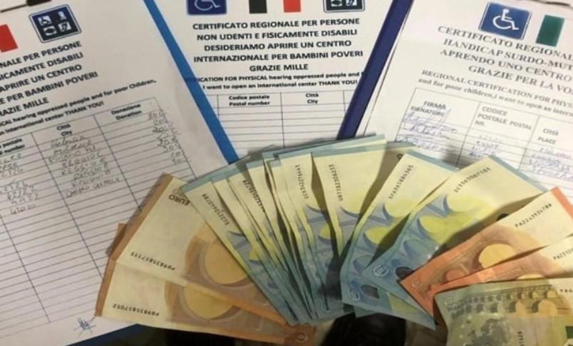 Raccolta soldi per non udenti e ipovedenti, la truffa