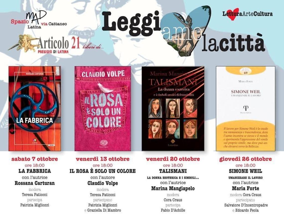 “LeggiAmo la città” un ciclo di incontri  con gli autori locali