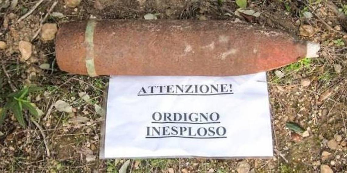 Ordigno bellico inesploso, domani sarà fatto brillare