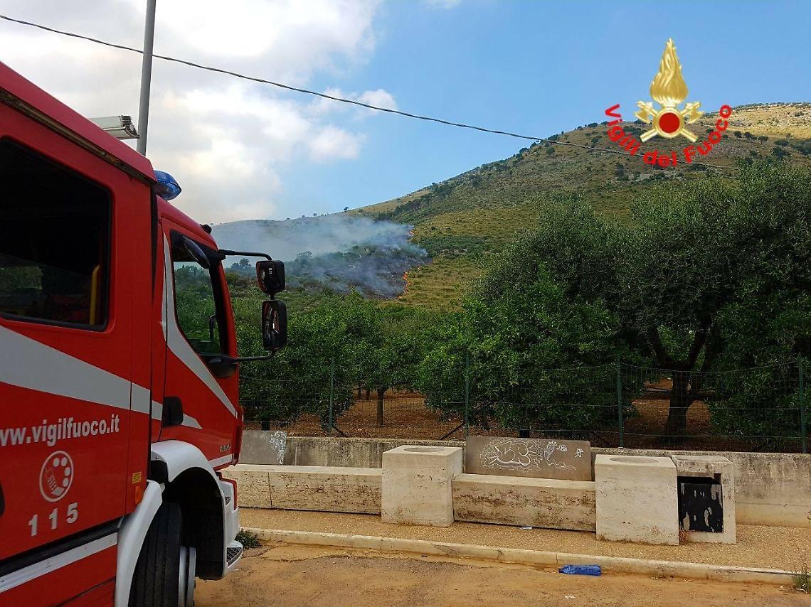 Vasto incendio alle "Querce", vigili del fuoco al lavoro per ore nell'area del Parco Aurunci