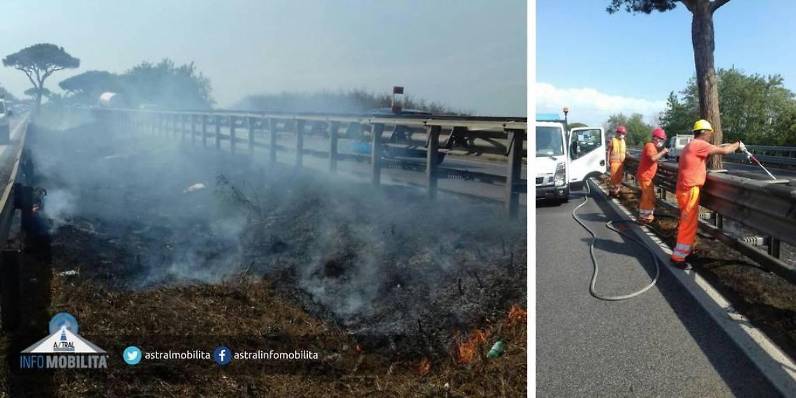 Due incendi in periferia, vigili del fuoco in azione sulla Pontina e alla Nuova Florida