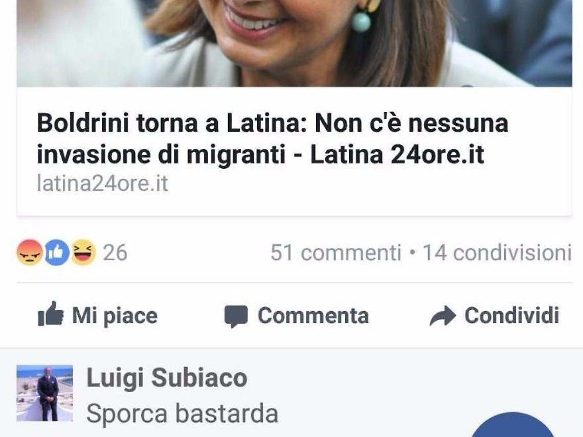 La presidente della Camera Boldrini torna a Latina, insulti dall'assessore Subiaco