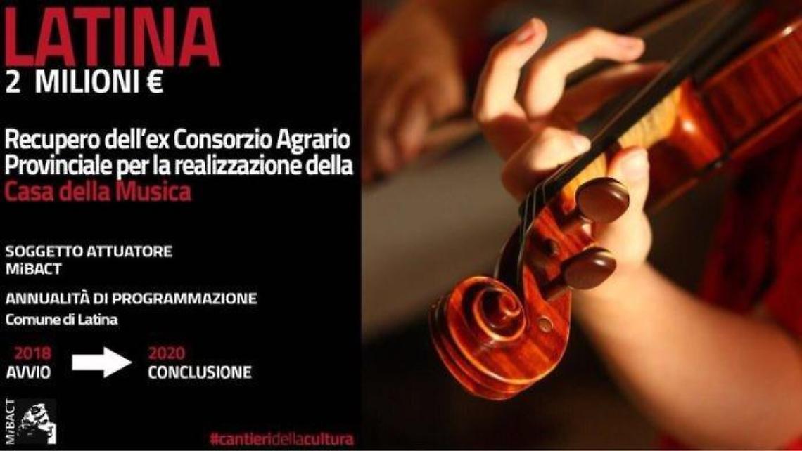 Due milioni di euro dal Ministero dei Beni Culturali per completare la Casa della Musica