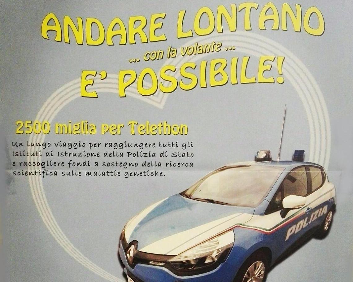 &laquo;2500 miglia per Telethon&raquo;, la campagna della polizia fa tappa a Nettuno