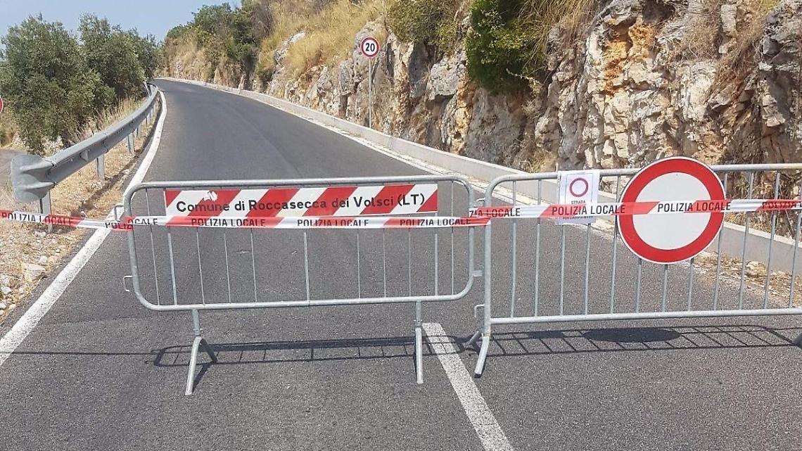La strada Formia - Castellonorato resta chiusa per motivi di sicurezza