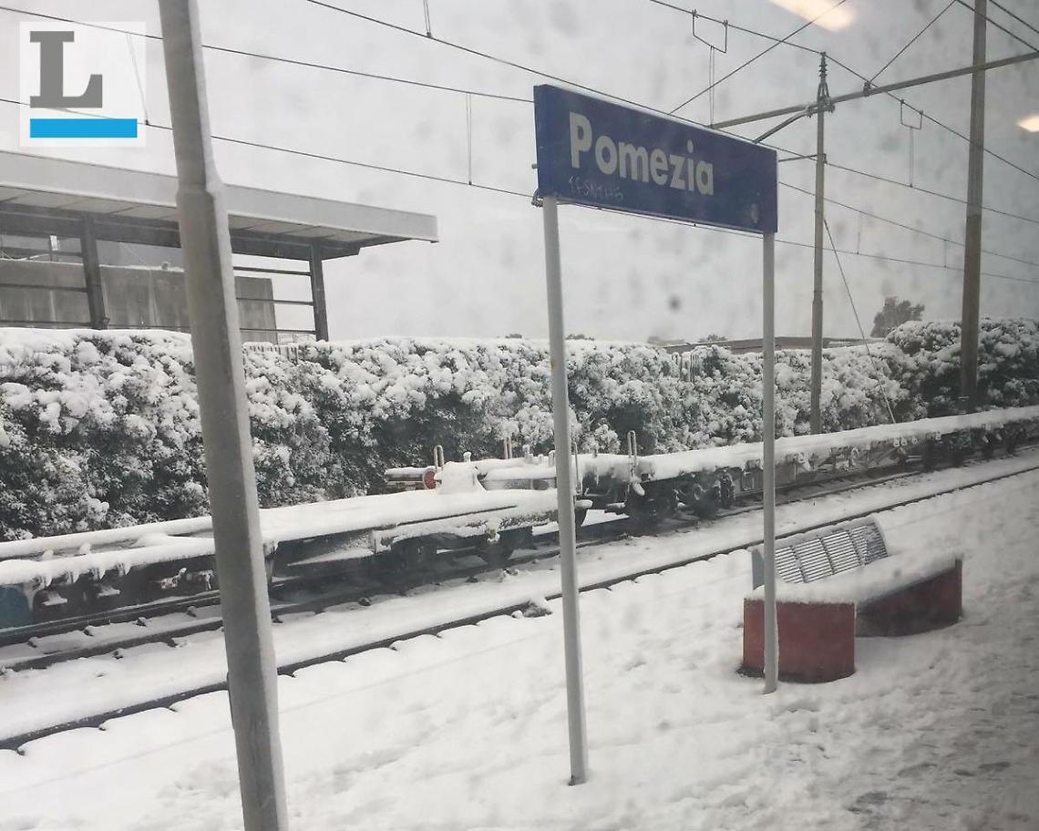 Neve e disagi,  pendolari bloccati a Campoleone. Treni in ritardo e cancellati