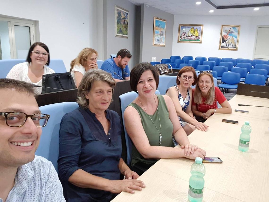 Alcuni consiglieri e delegati di lista alla riunione di maggioranza