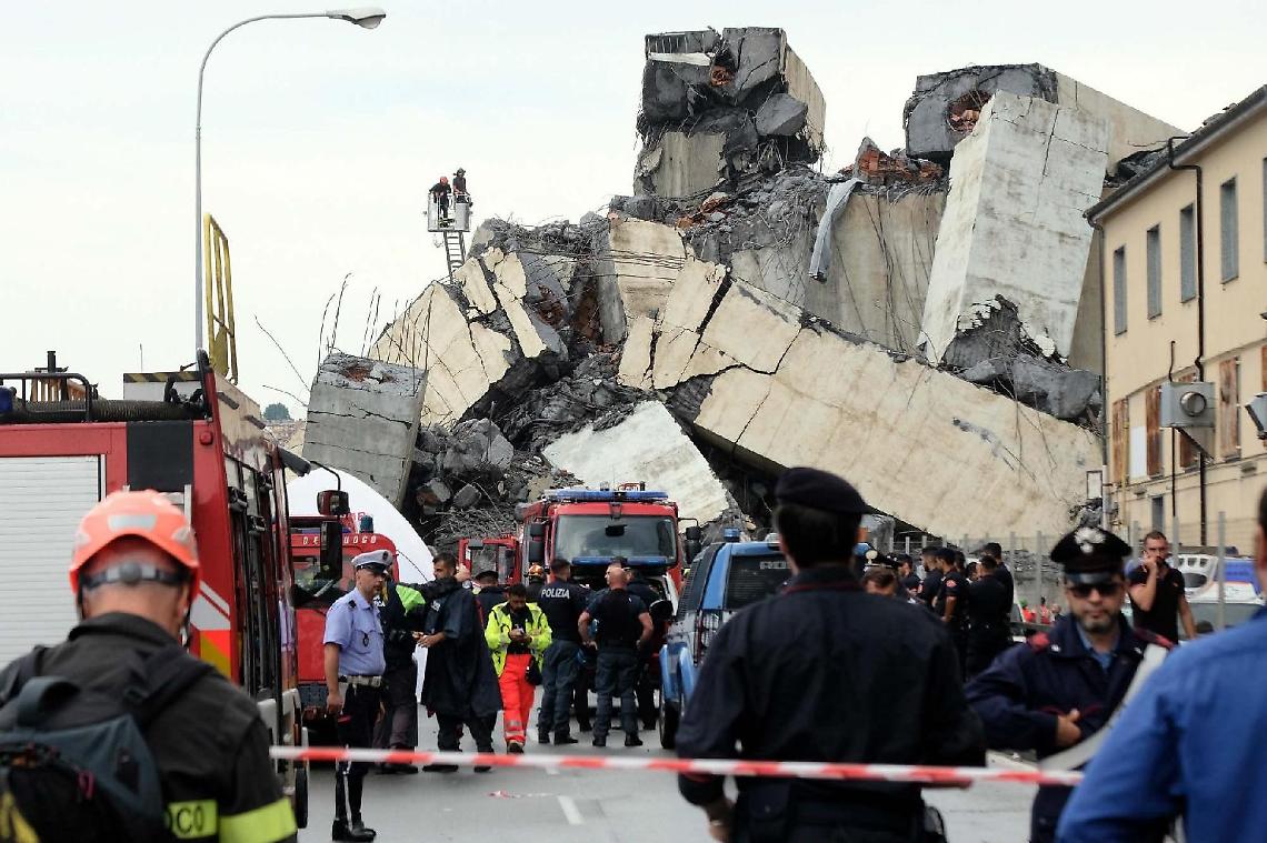 Crollo del ponte a Genova, Cisterna annulla gli eventi della serata