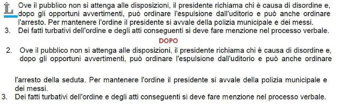 Bassiano, cambio last minute per il regolamento del Consiglio comunale