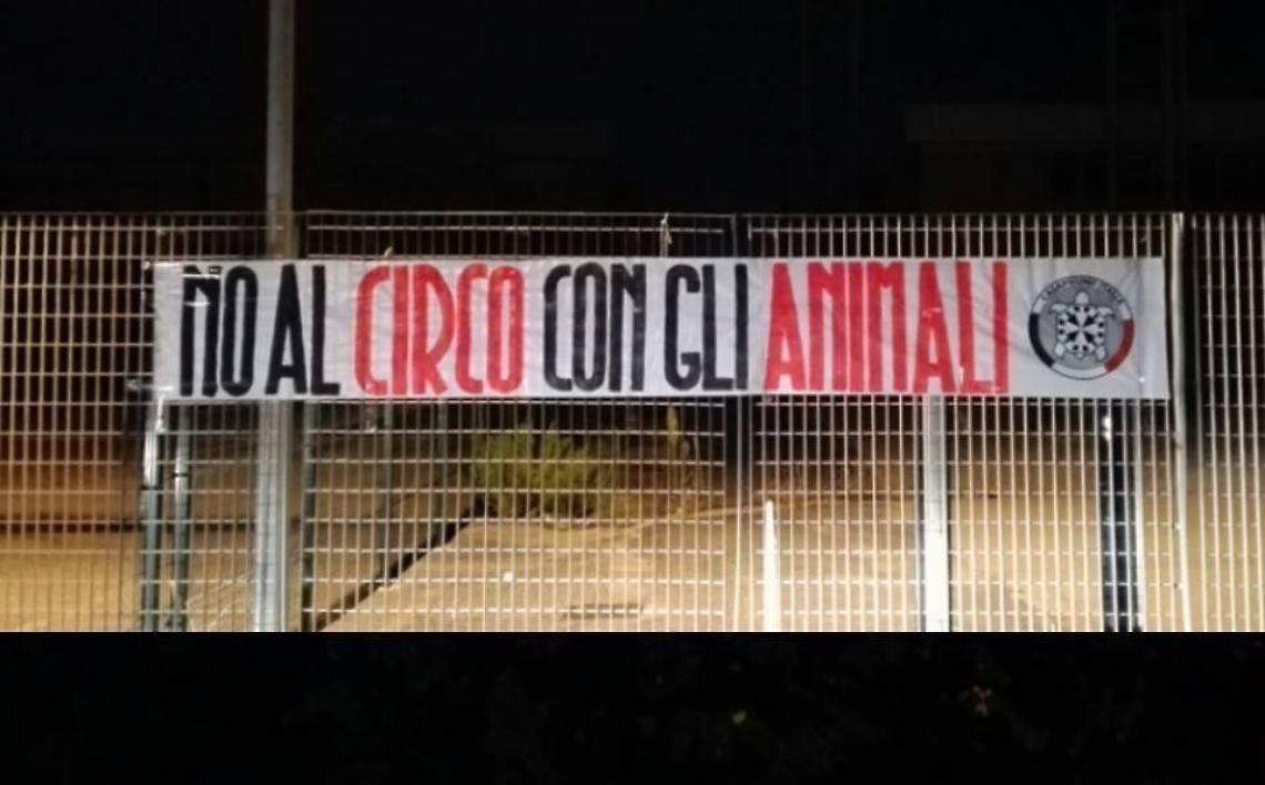 "No al circo con gli animali in citt&agrave;", anche Casapound protesta