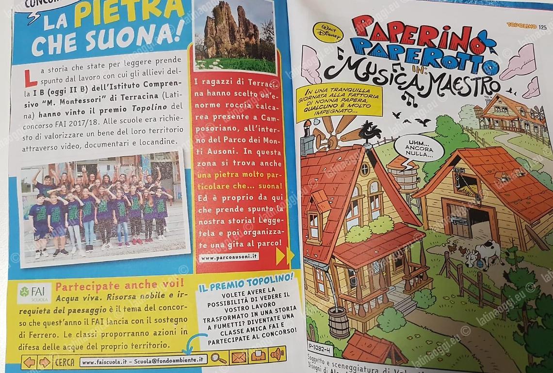 Gli allievi dell'Istituto Montessori finiscono sulle pagine di Topolino