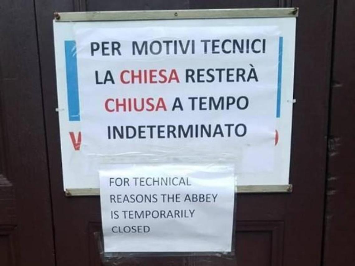 Maltempo, infiltrazioni d'acqua nella Chiesa: chiusa l'Abbazia di Fossanova
