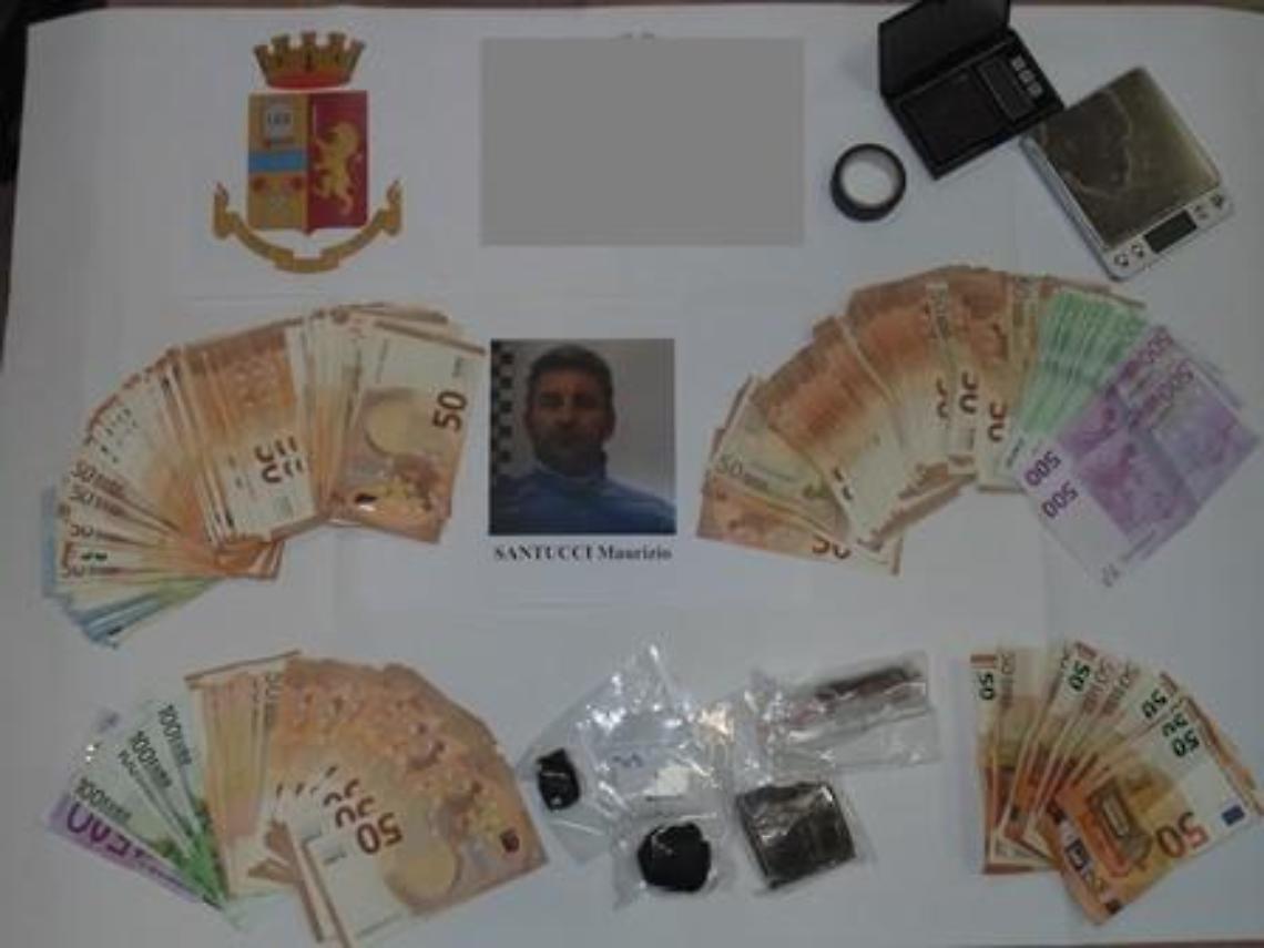 Spaccio di droga, la polizia ha arrestato Maurizio Santucci