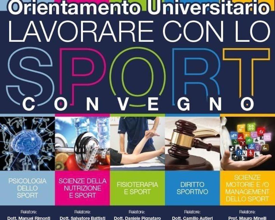 "Lavorare con lo Sport", sabato il convegno di orientamento