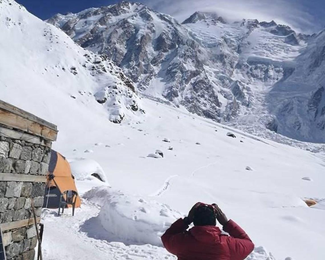 Nanga Parbat, segni di una valanga nei pressi del campo 3