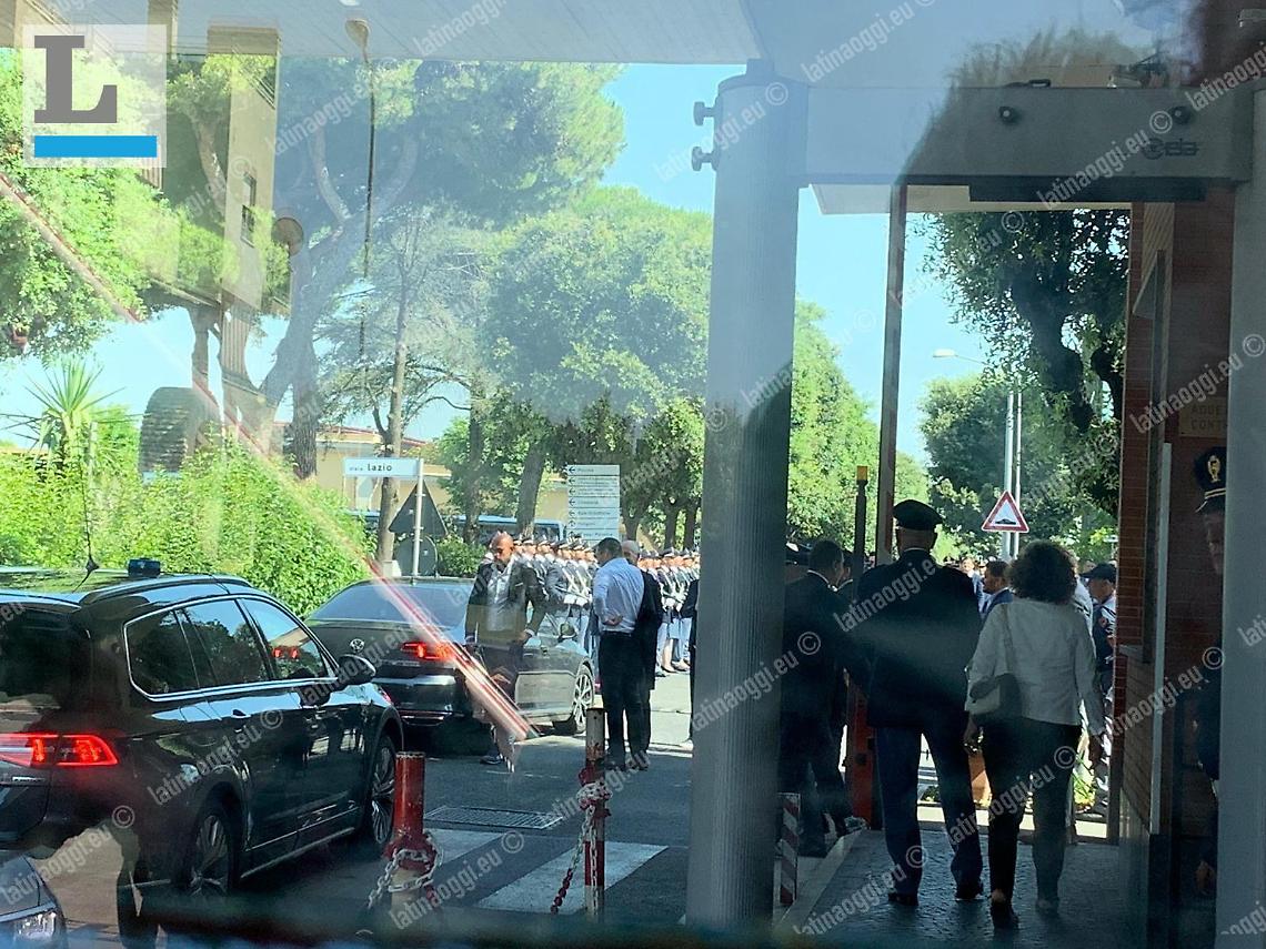 Nettuno, il ministro Salvini &egrave; arrivato alla scuola di polizia