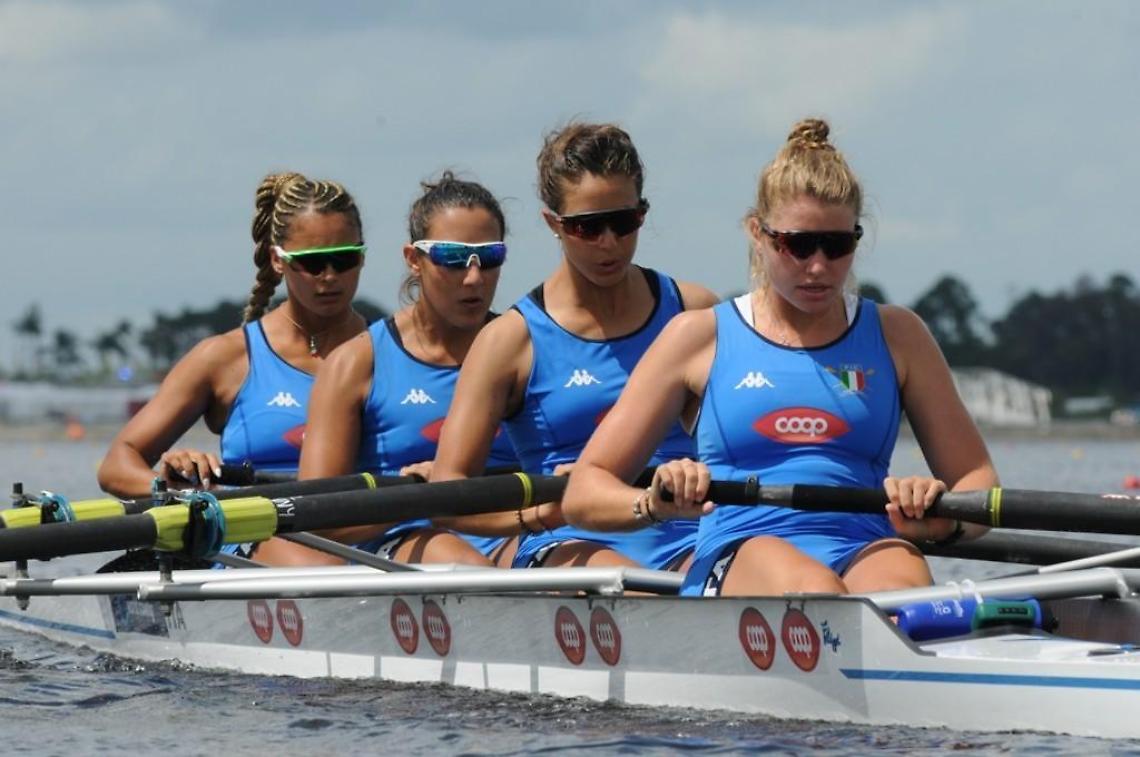 Sabaudia mondiale Under 23 con il Quattro con femminile di Faravelli e Meriano