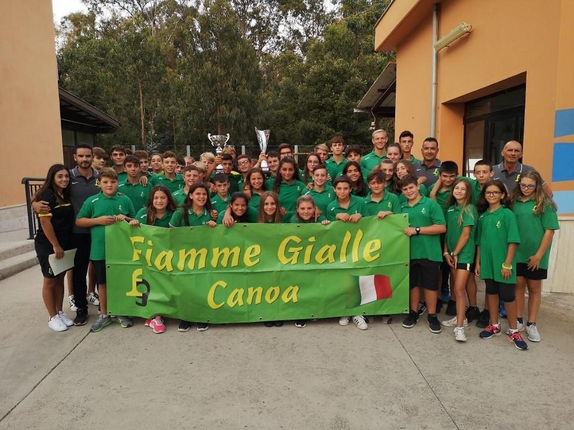 Canoagiovani, le Fiamme Gialle festeggiano i propri giovani atleti