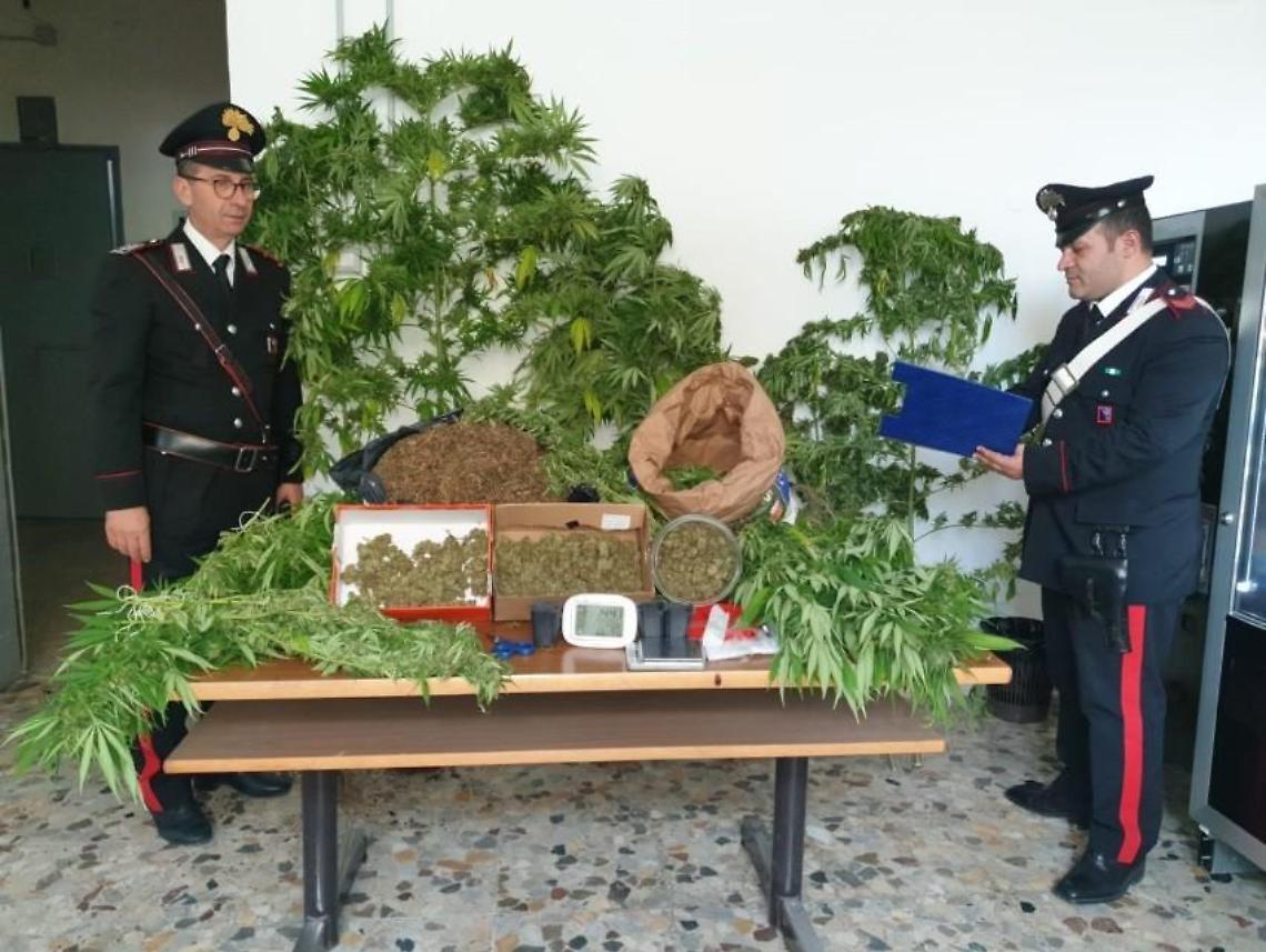 Gli trovano 25 chili di marijuana, 46enne arrestato dai carabinieri