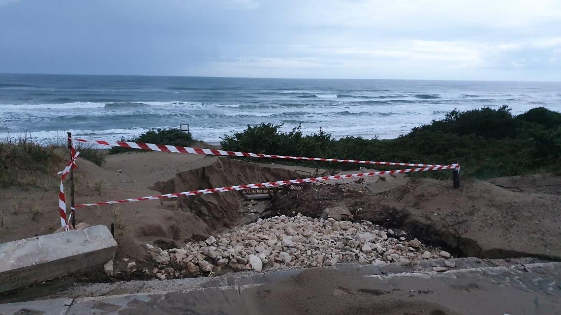 Maltempo, sul lungomare di Sabaudia torna il problema erosione