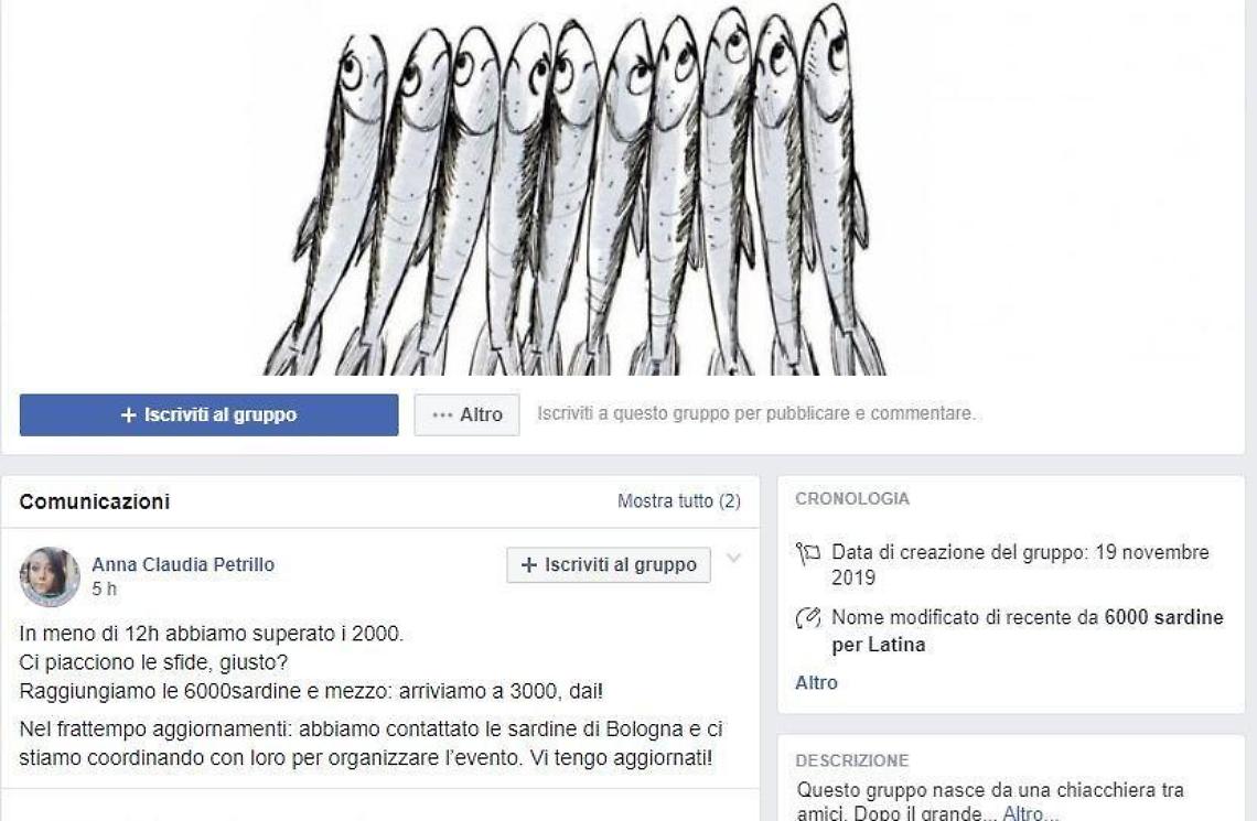 "Latina non si Lega". Oggi le sardine in piazza del Popolo