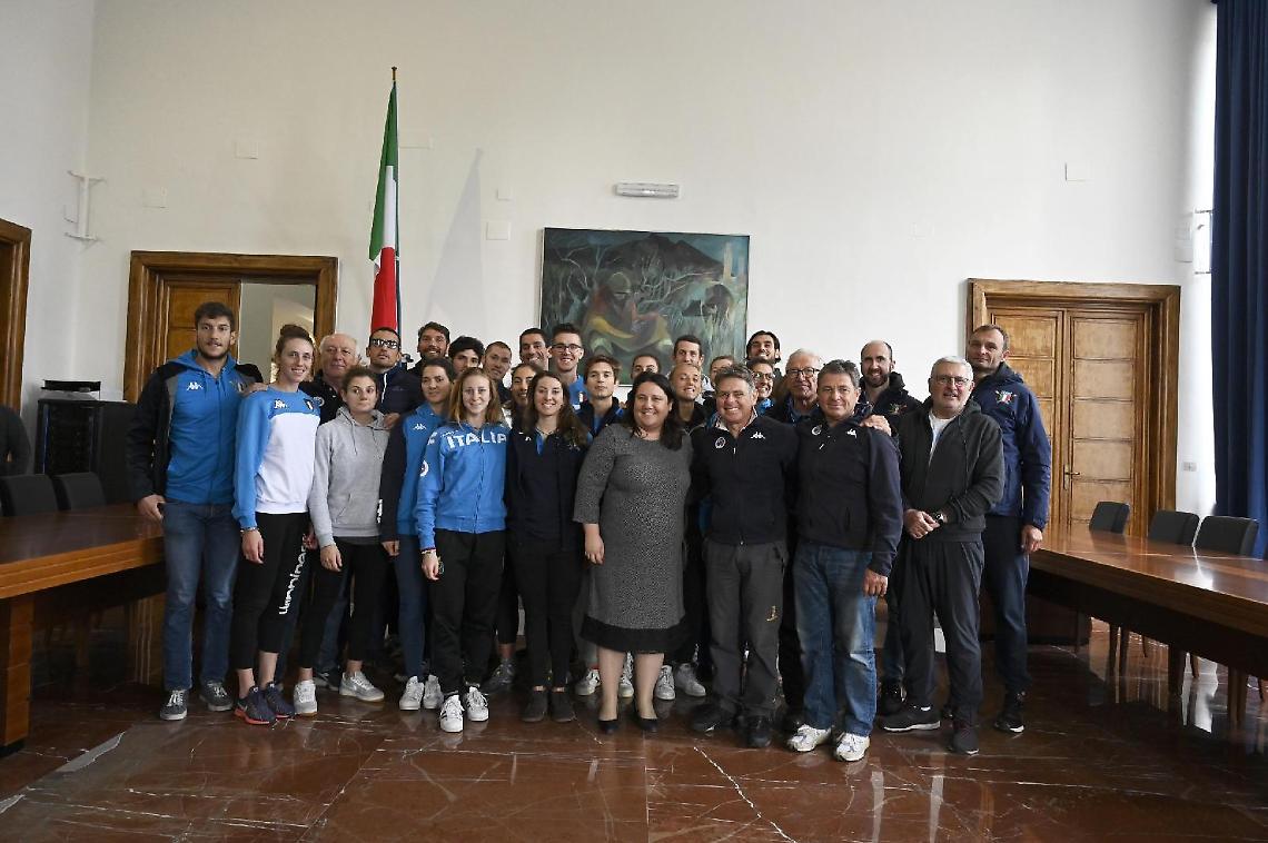 Brindisi in Comune con la Nazionale Olimpica aspettando la Coppa del Mondo