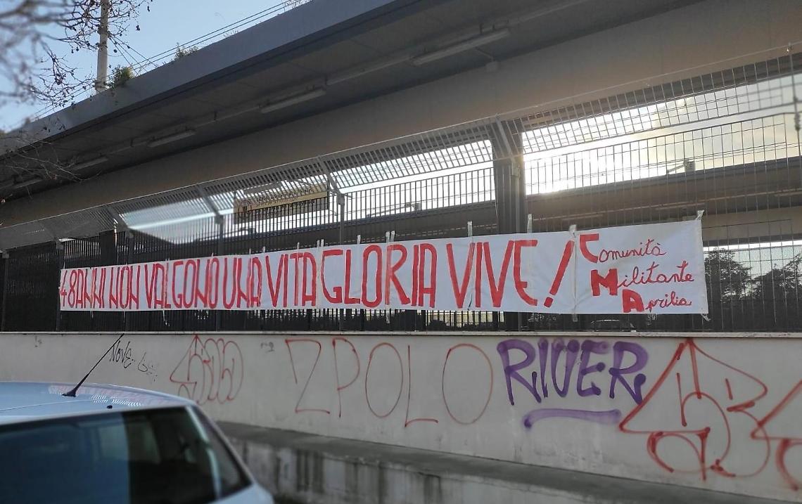 Campo di Carne, uno striscione per ricordare Gloria Pompili