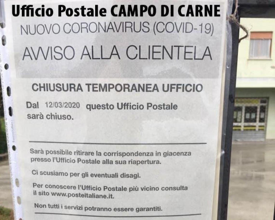 Coronavirus, chiuse le poste nel borgo: il comitato chiede la riapertura