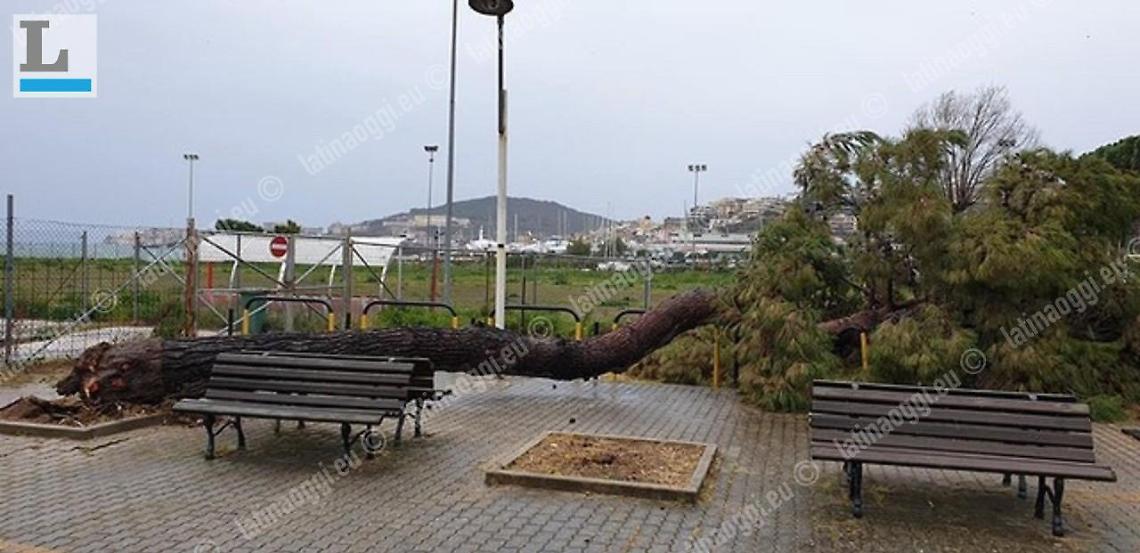 Maltempo, conta dei danni a Gaeta a causa del forte vento