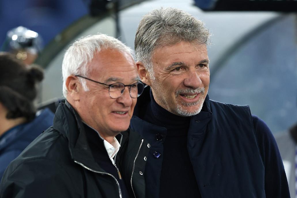 Ranieri e Baroni prima del match