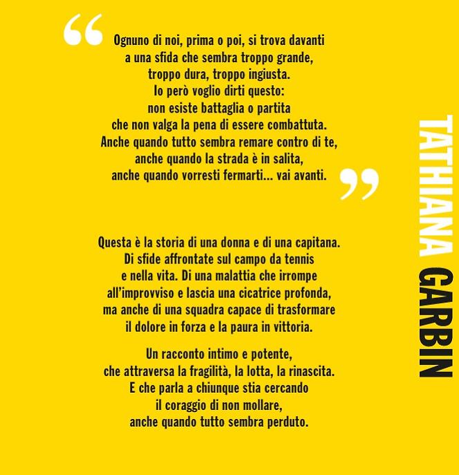 Il retro del libro di Tathiana Garbin