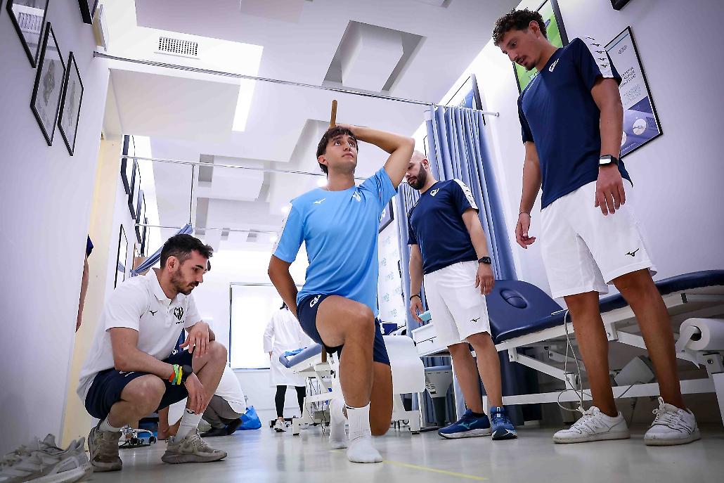 Un momento delle visite mediche