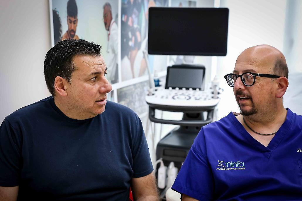 Il diesse Candido Grande e il dottor Gianluca Martini