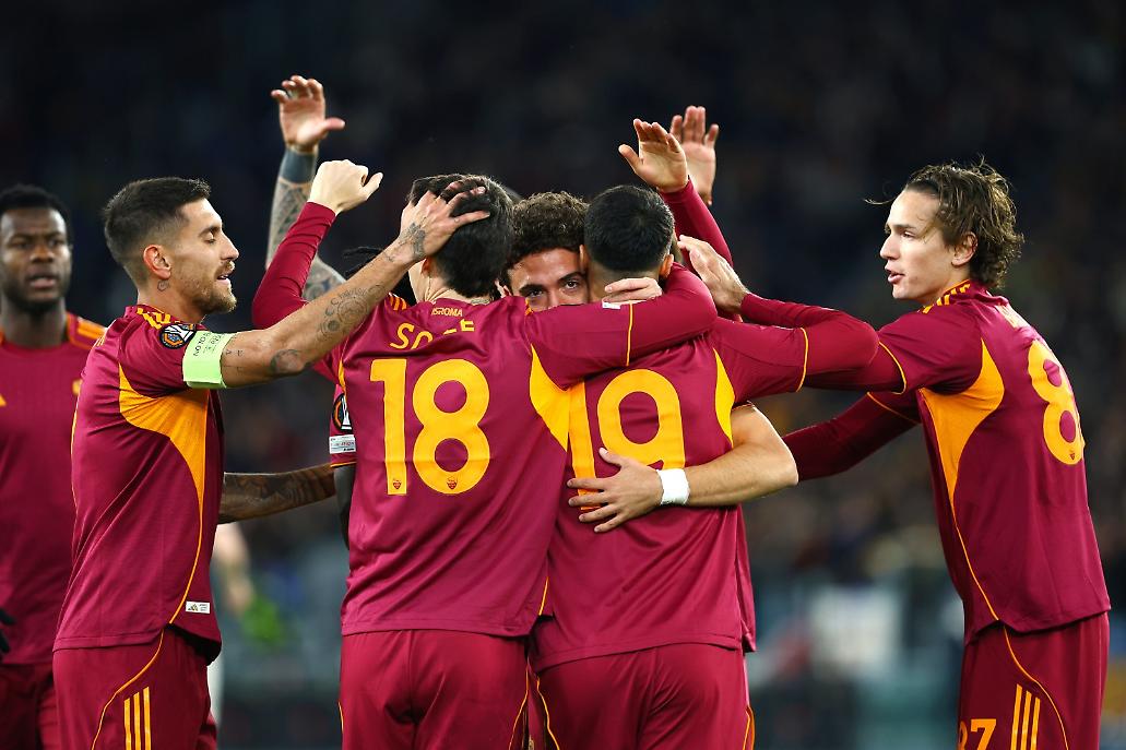 L'esultanza giallorossa