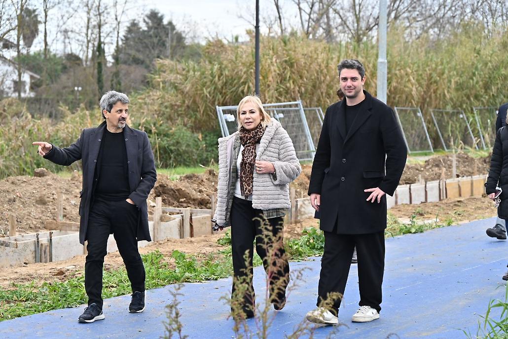 Il sopralluogo del sindaco, Matilde Celentano con l'assessore Andrea Chiarato
