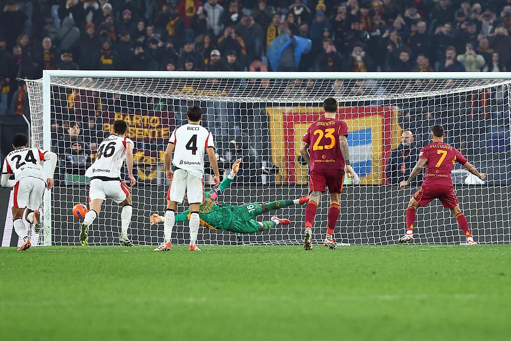 Il rigore trasformato da Lorenzo Pellegrini