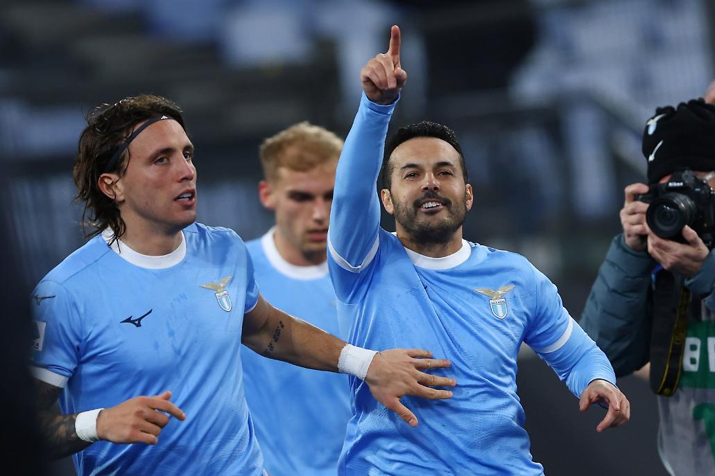 Pedro esulta dopo l'1-0