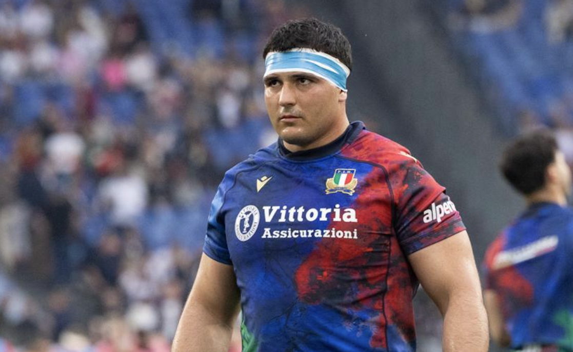 Fischetti durante il riscaldamento